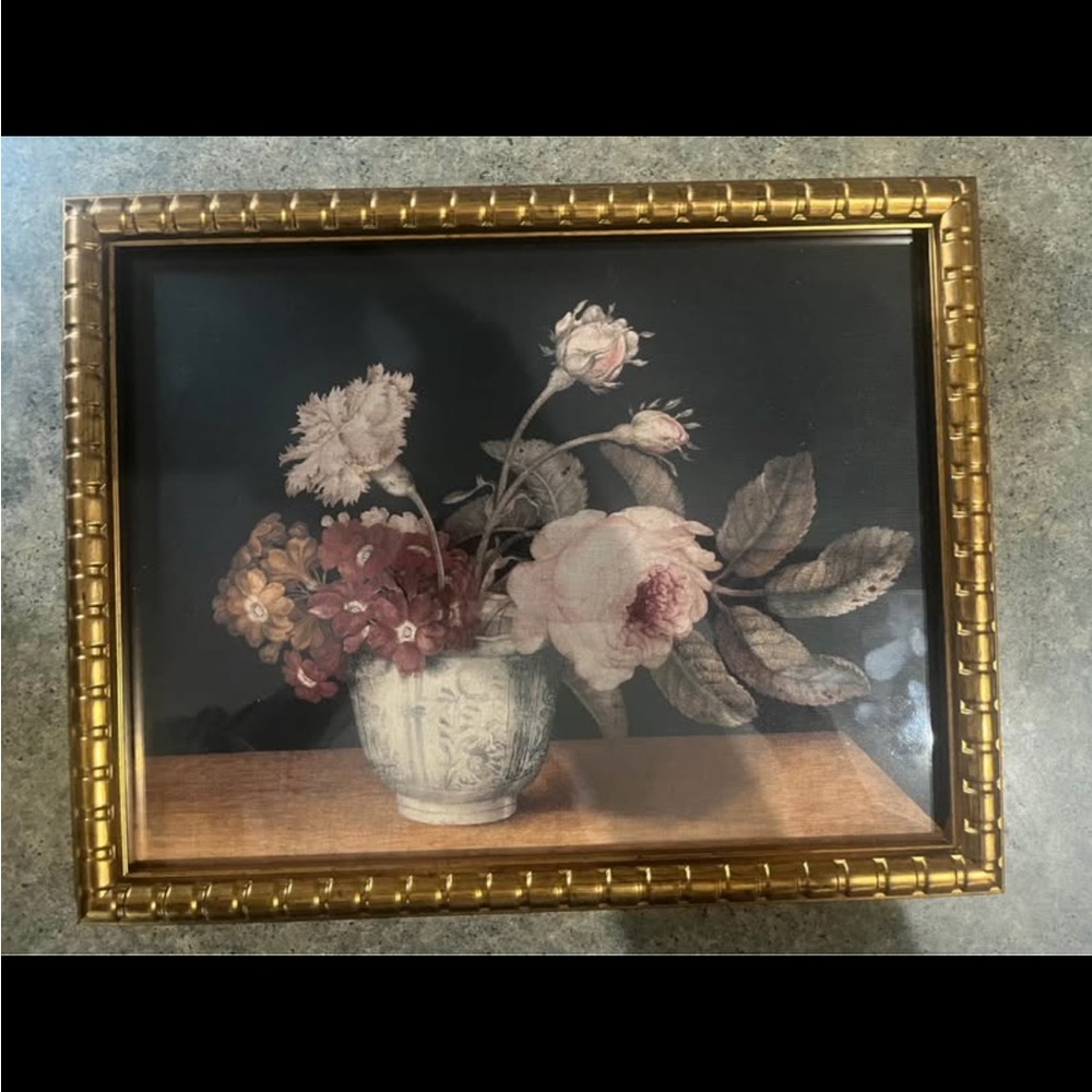 Gold Framed Floral Art Print